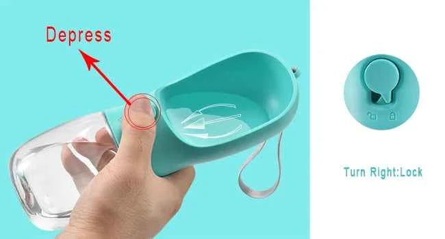Portable Dog Water Bottle & Food Container: Ultimate Travel Solution for Pets
