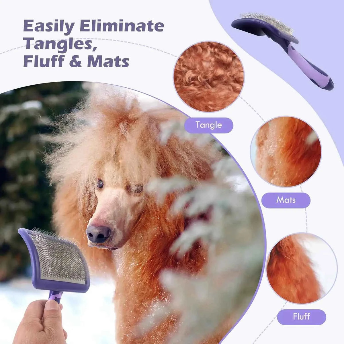 Ultimate Dog Grooming Brush for Detangling: The Perfect Solution for Poodles, German Shepherds, and More