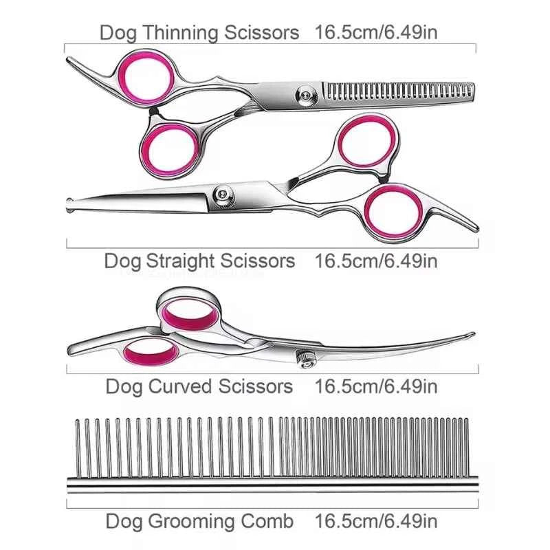 Professional Dog Grooming Scissors Kit - Effortless, Safe Grooming for Your Pets