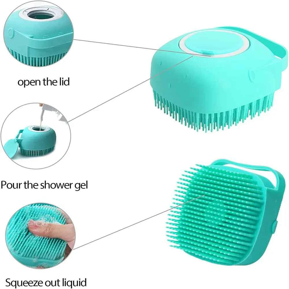 Dog Bathing Brush - Soft Silicone Grooming Tool for Stress-Free Bathing