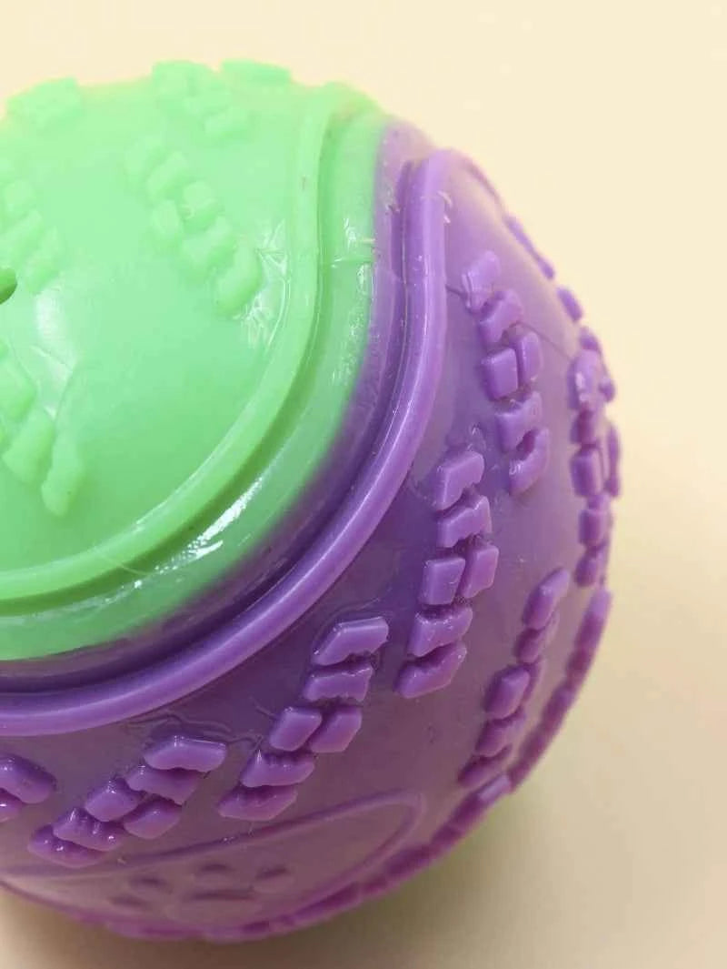 Interactive Dog Toys: Squeaky TPR Ball for Teeth Cleaning and Playtime Fun