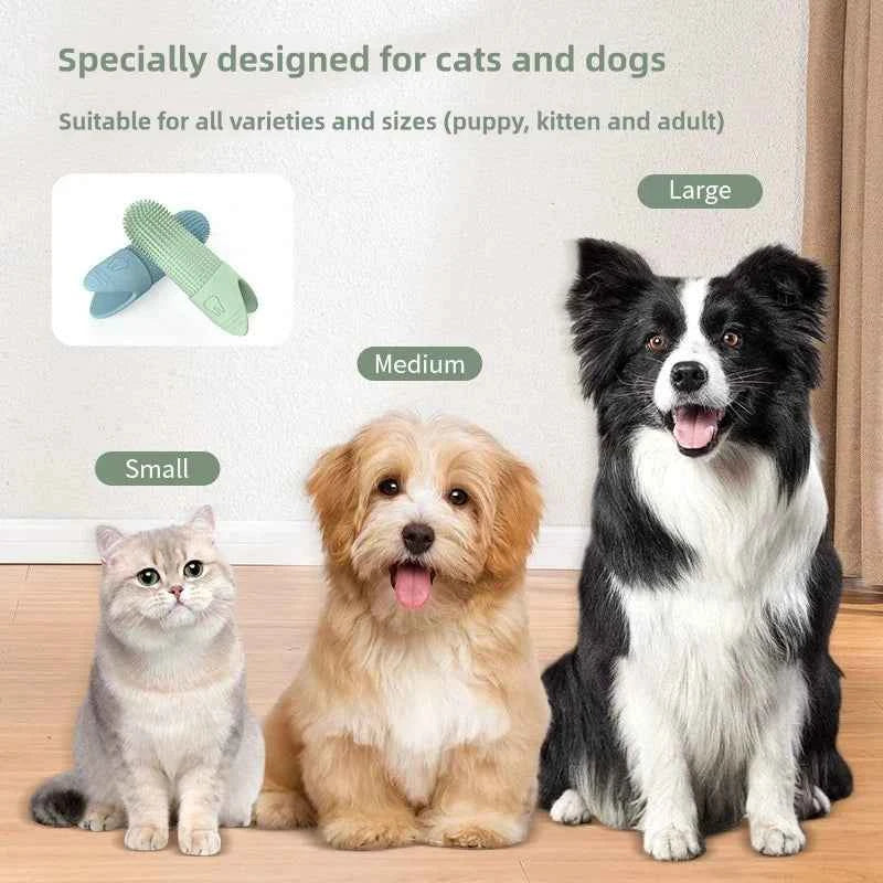 Revolutionary Dog Toothbrush for Dental Care: 360° Cleaning Finger Toothbrush