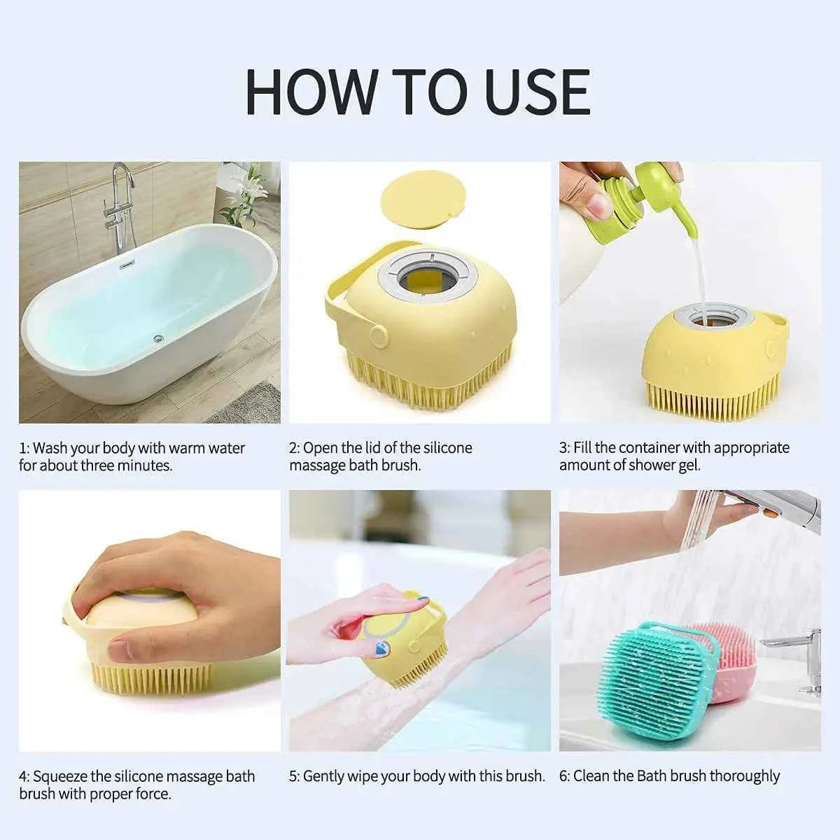 Dog Bathing Brush - Soft Silicone Grooming Tool for Stress-Free Bathing