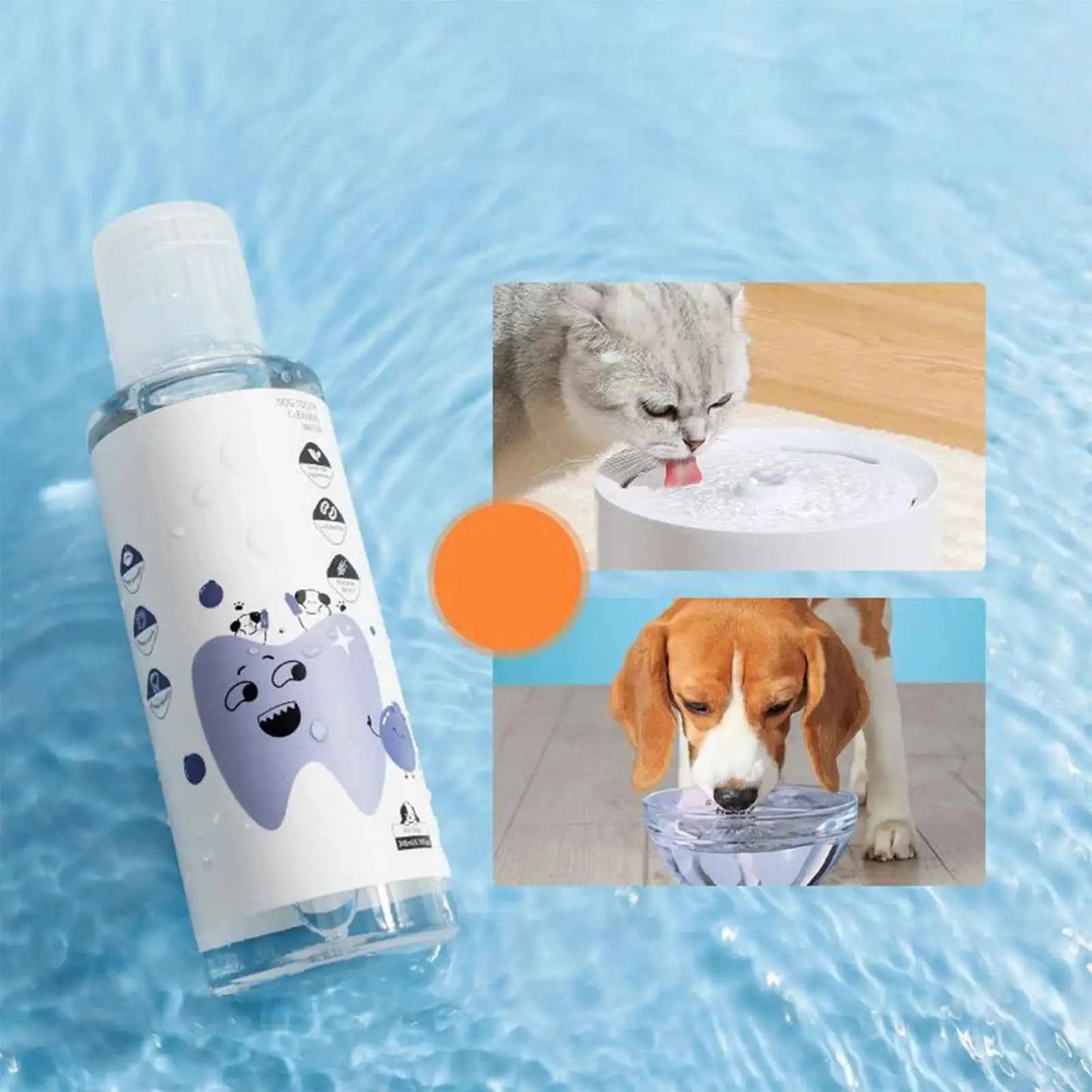 Dog Water Additive for Dental Health - 200ml Breath Freshener for Cats & Dogs