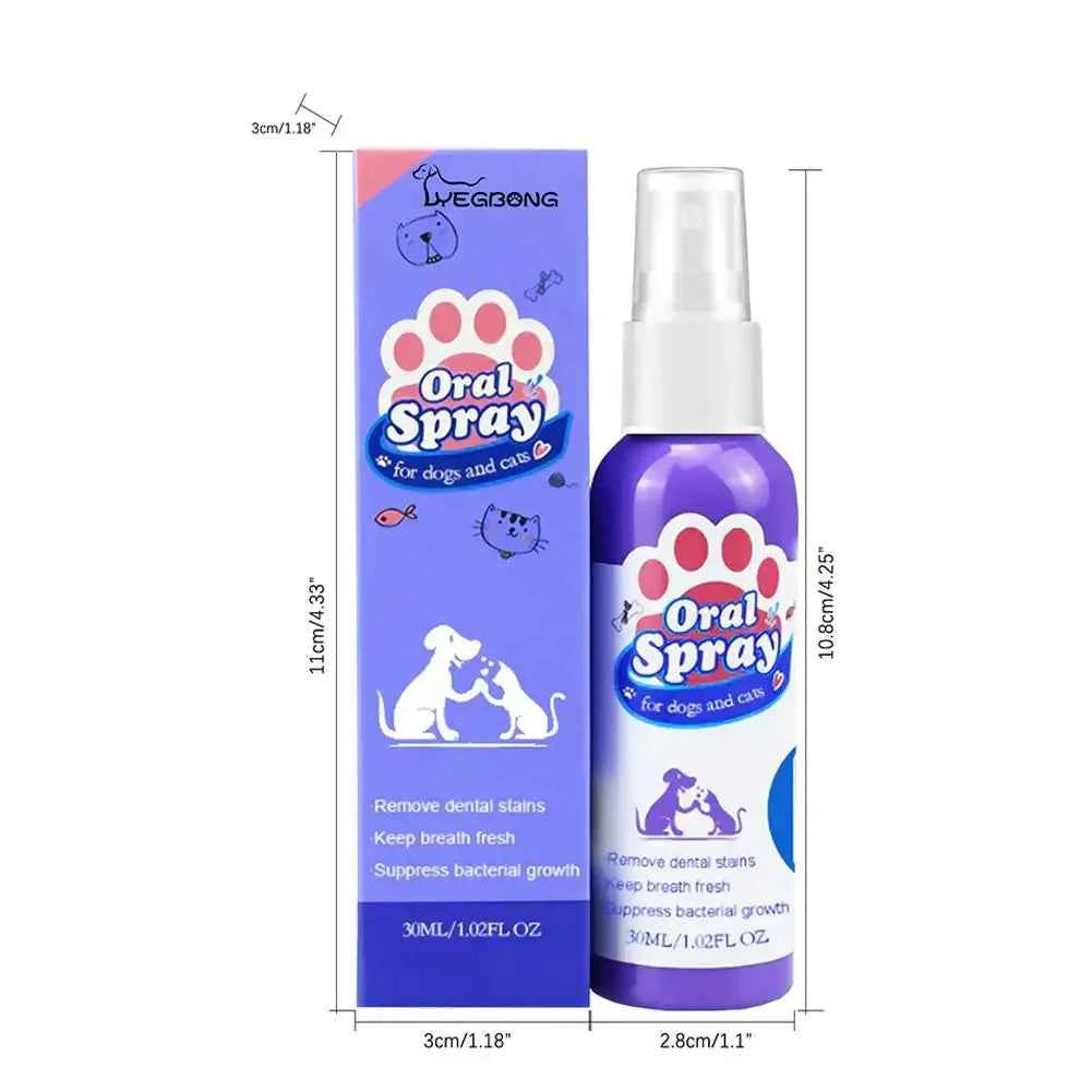 Pet Dental Spray for Fresh Breath – Eliminate Plaque and Tartar Build-Up
