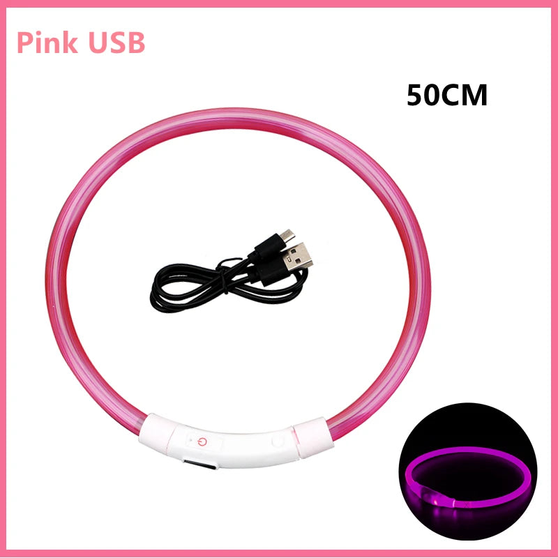 USB Rechargeable Led Glowing Dog Collar