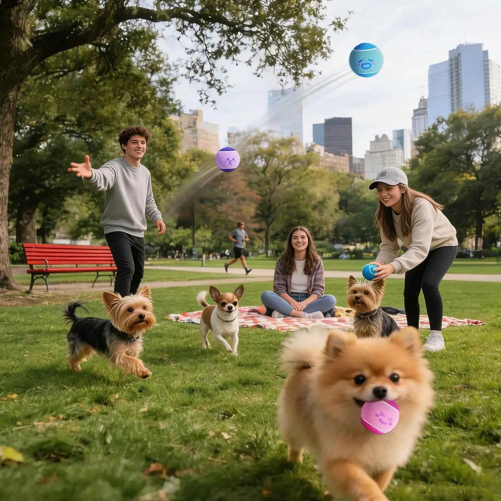 Dog Tennis Balls Set for Exercise - 6 Pack for Fetch and Play
