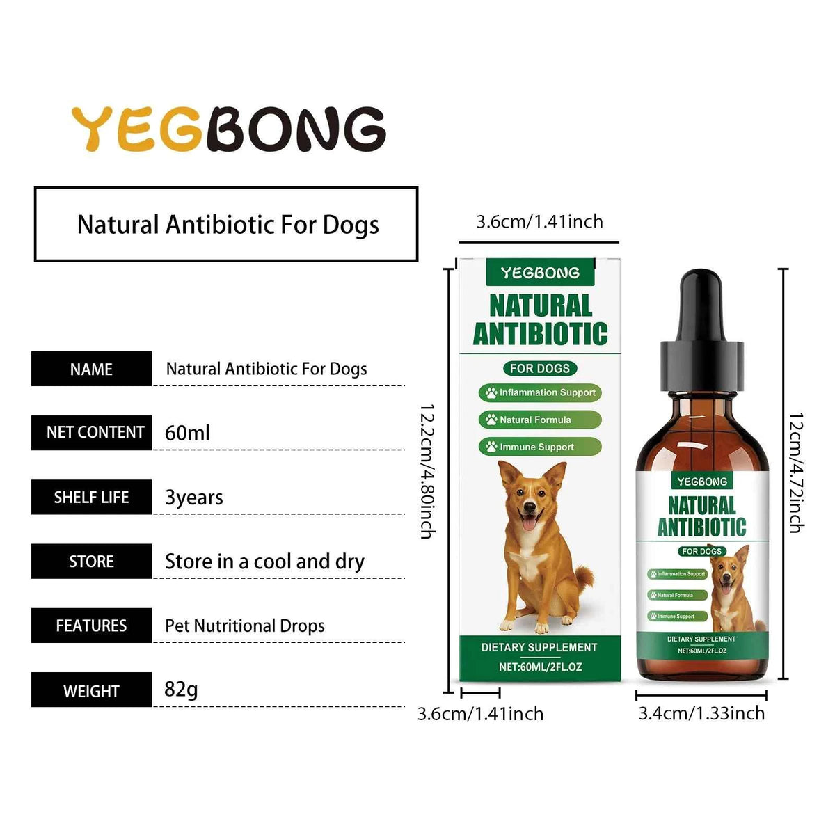 Immune-Boosting Multivitamin for Dogs - Daily Vitality & Skin Comfort in a Gentle 60ml Formula