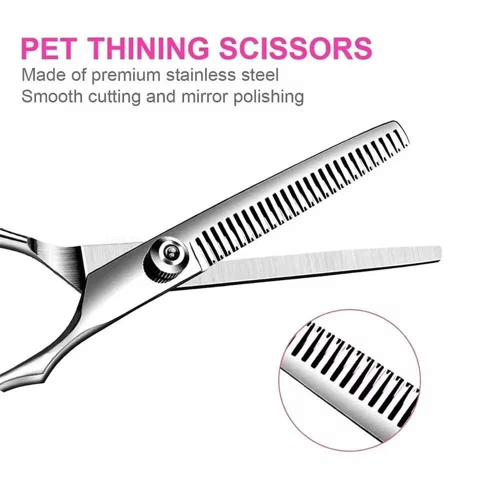 Professional Dog Grooming Scissors Kit - Effortless, Safe Grooming for Your Pets