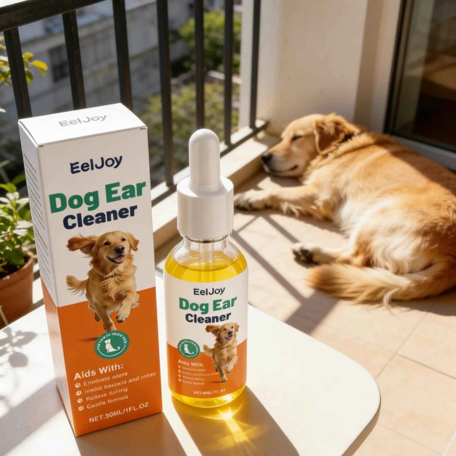 EelJoy Dog Ear Cleaner - Gentle Formula to Eliminate Odors and Relieve Itching
