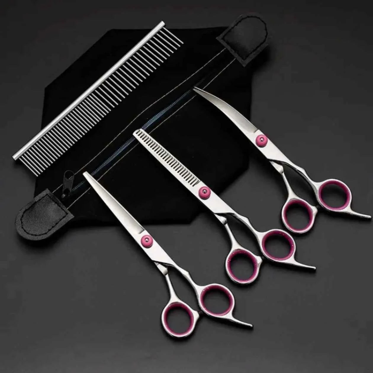 Professional Dog Grooming Scissors Kit - Effortless, Safe Grooming for Your Pets