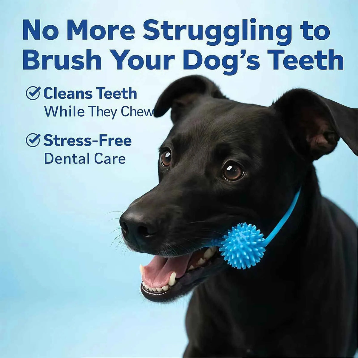 Dog Chew Toy for Teeth Cleaning: Double-Action Rubber Chewer for Happy, Healthy Smiles