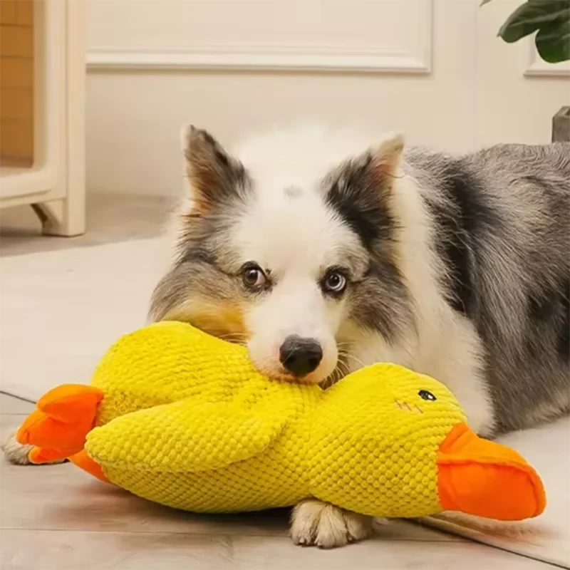 Bite Resistant Dog Toy - Interactive Plush Stomping Duck for Your Playful Pup