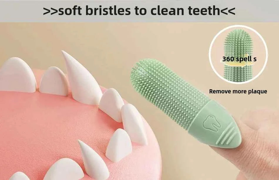 Revolutionary Dog Toothbrush for Dental Care: 360° Cleaning Finger Toothbrush