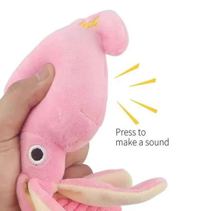 Durable Chew Toys for Pets - Sound-Emitting Cotton Rope Octopus for Healthy Fun