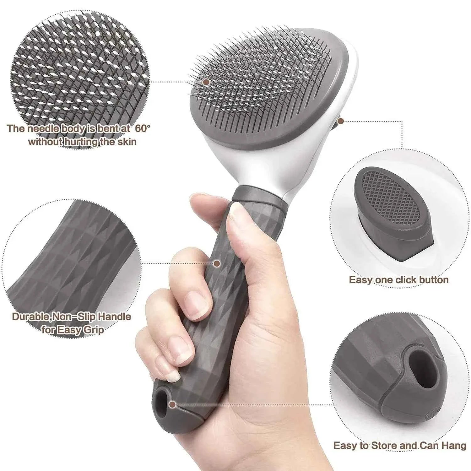 Self Cleaning Pet Dog Brush – Effortless Grooming for Happy Pets