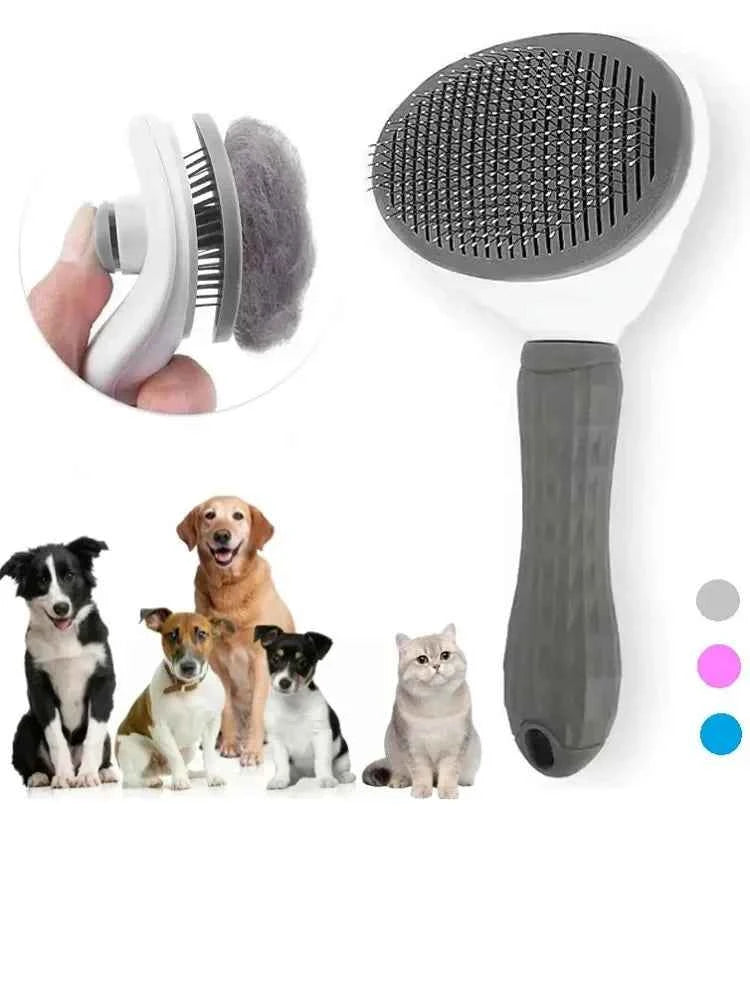 Self-Cleaning Pet Grooming Brush – Effortlessly Maintain a Happy, Healthy Coat for Your Dog or Cat
