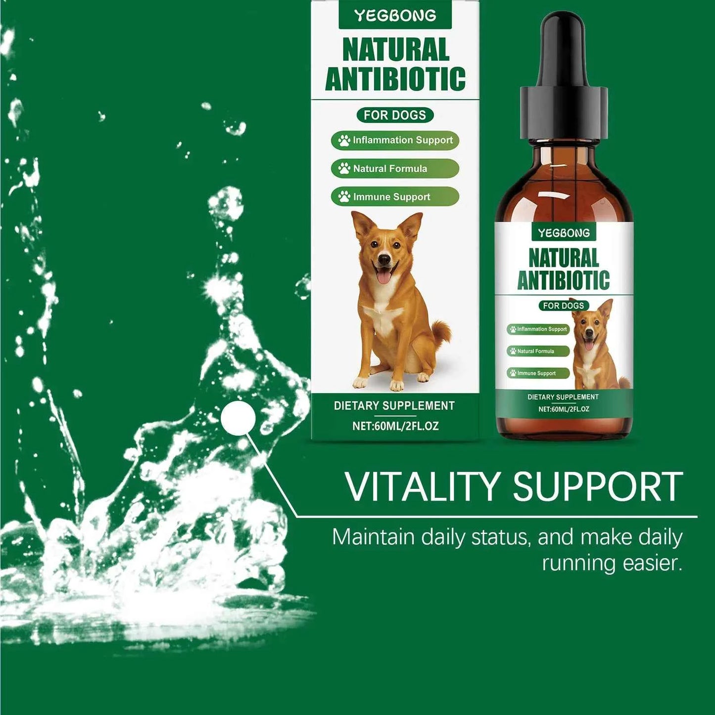 Immune-Boosting Multivitamin for Dogs - Daily Vitality & Skin Comfort in a Gentle 60ml Formula