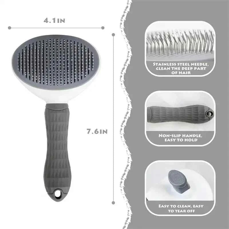 Self Cleaning Pet Dog Brush – Effortless Grooming for Happy Pets