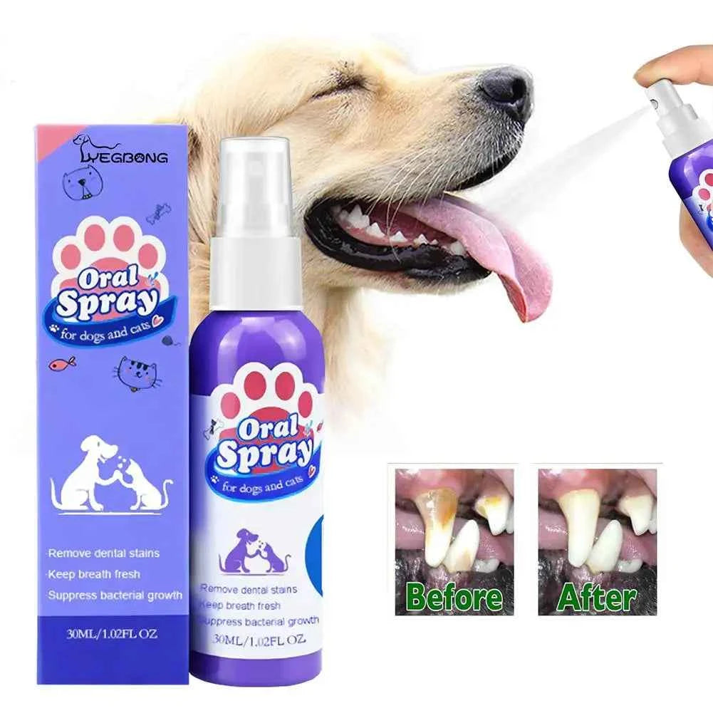 Pet Dental Spray for Fresh Breath – Eliminate Plaque and Tartar Build-Up