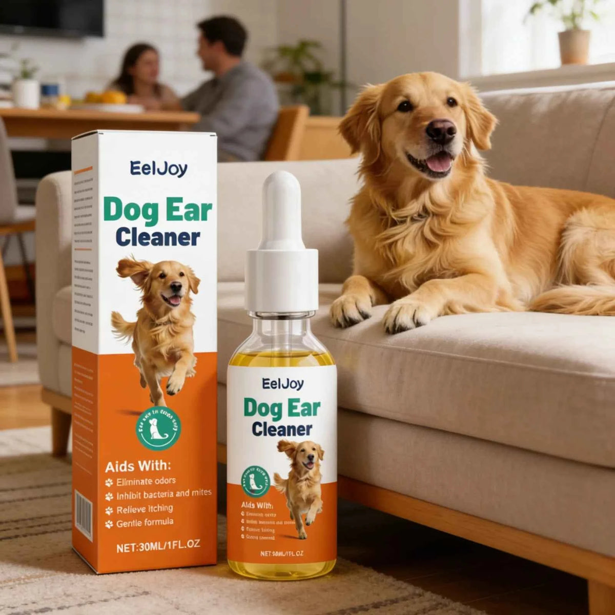 EelJoy Dog Ear Cleaner - Gentle Formula to Eliminate Odors and Relieve Itching