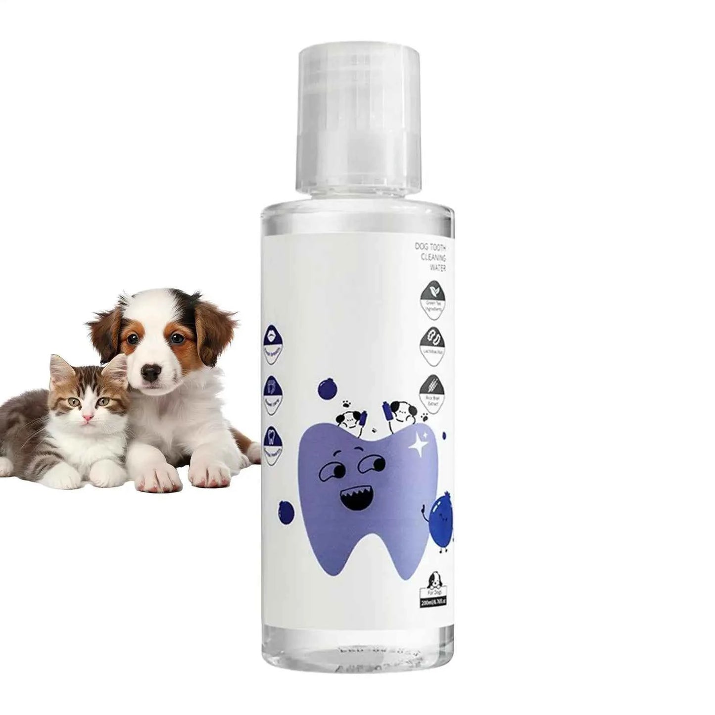 Dog Water Additive for Dental Health - 200ml Breath Freshener for Cats & Dogs