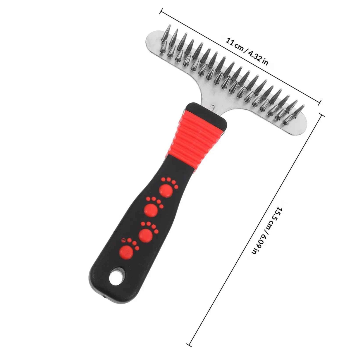 Dog Grooming Brush for All Breeds: Efficient Pet Hair Removal & Dematting Rake