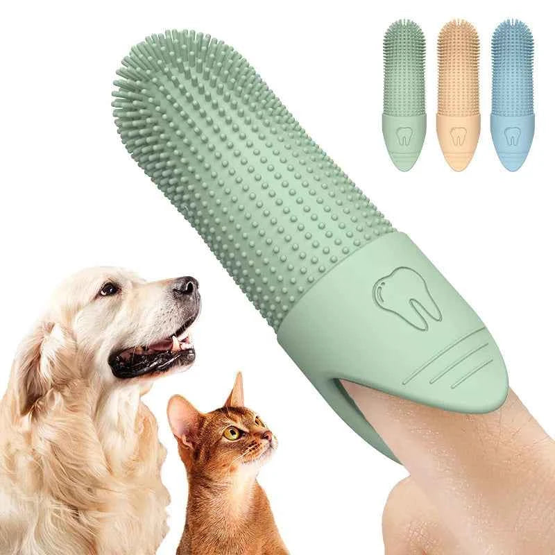 Revolutionary Dog Toothbrush for Dental Care: 360° Cleaning Finger Toothbrush