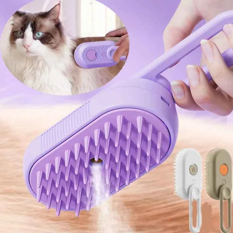 3-in-1 Pet Grooming Steamer Brush: Effortlessly Remove Tangles and Pamper Your Pet