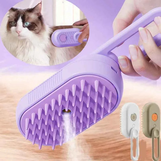 3-in-1 Pet Grooming Steamer Brush: Effortlessly Remove Tangles and Pamper Your Pet