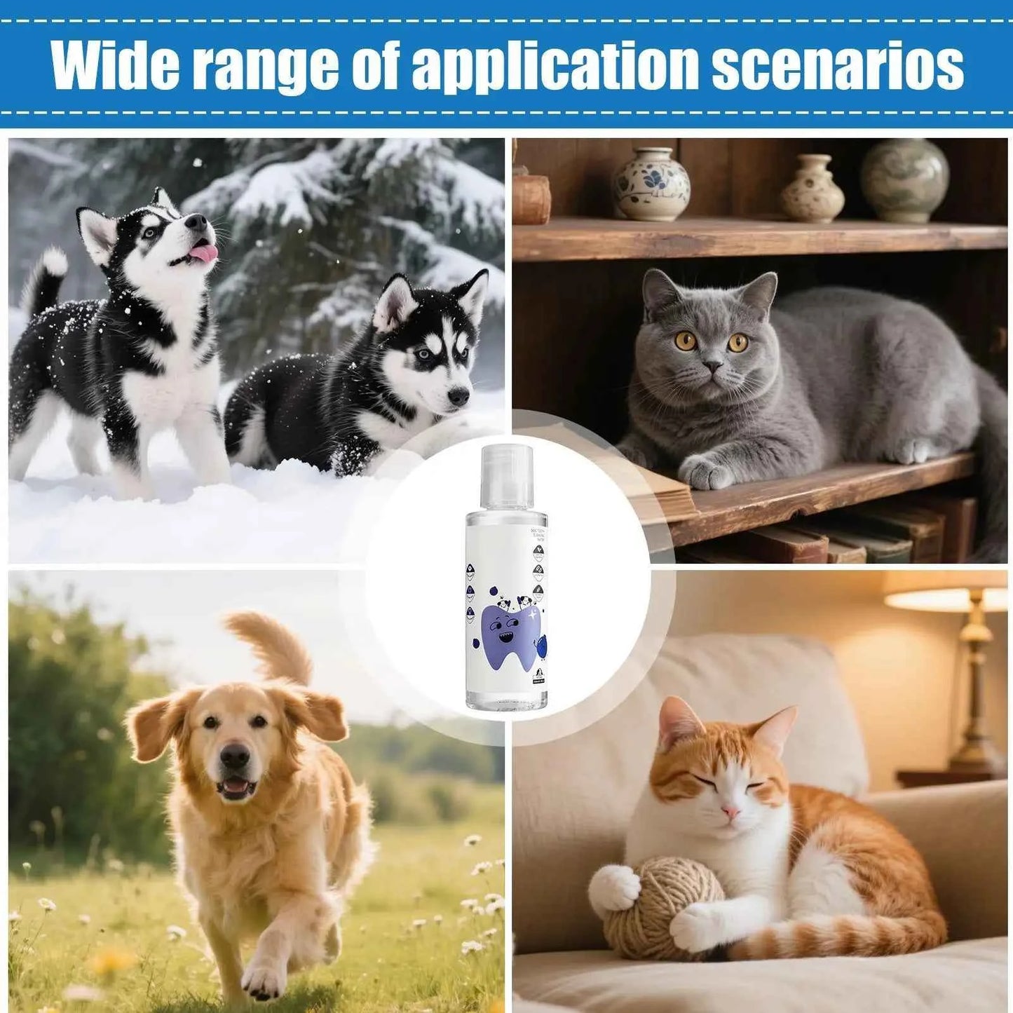 Dog Water Additive for Dental Health - 200ml Breath Freshener for Cats & Dogs