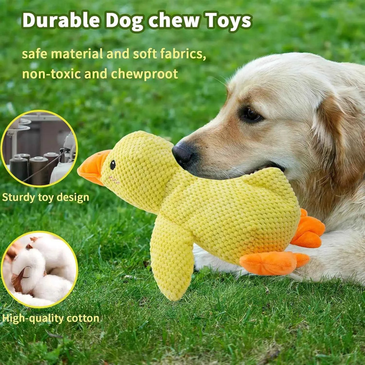 Durable Plush Duck Dog Toy – Quacking Fun for All Dogs