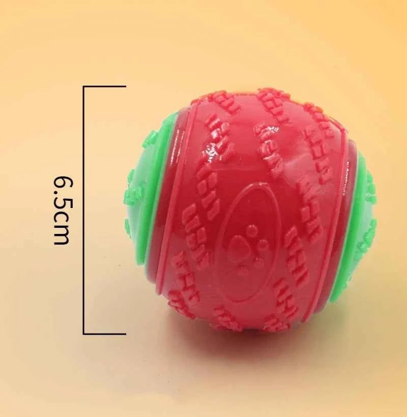 Interactive Dog Toys: Squeaky TPR Ball for Teeth Cleaning and Playtime Fun