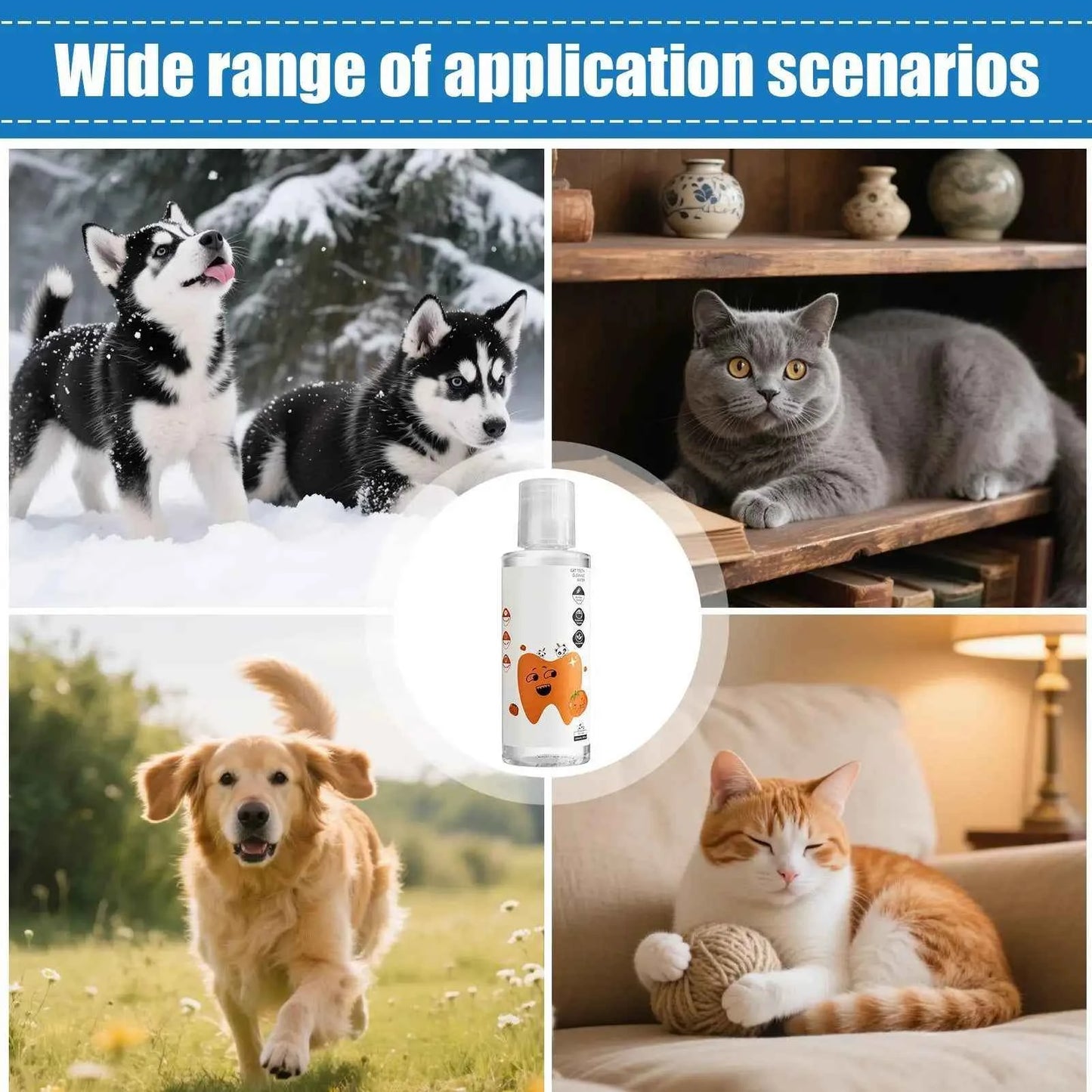 Dog Water Additive for Dental Health - 200ml Breath Freshener for Cats & Dogs
