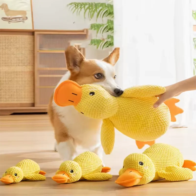 Bite Resistant Dog Toy - Interactive Plush Stomping Duck for Your Playful Pup