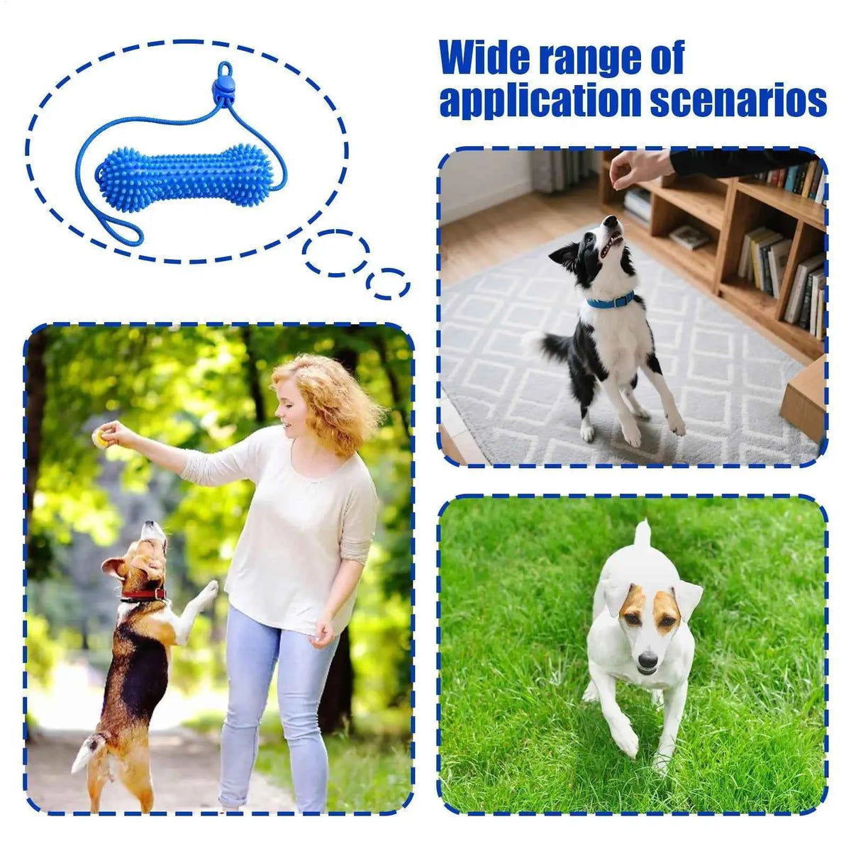 Dog Chew Toy for Teeth Cleaning: Double-Action Rubber Chewer for Happy, Healthy Smiles