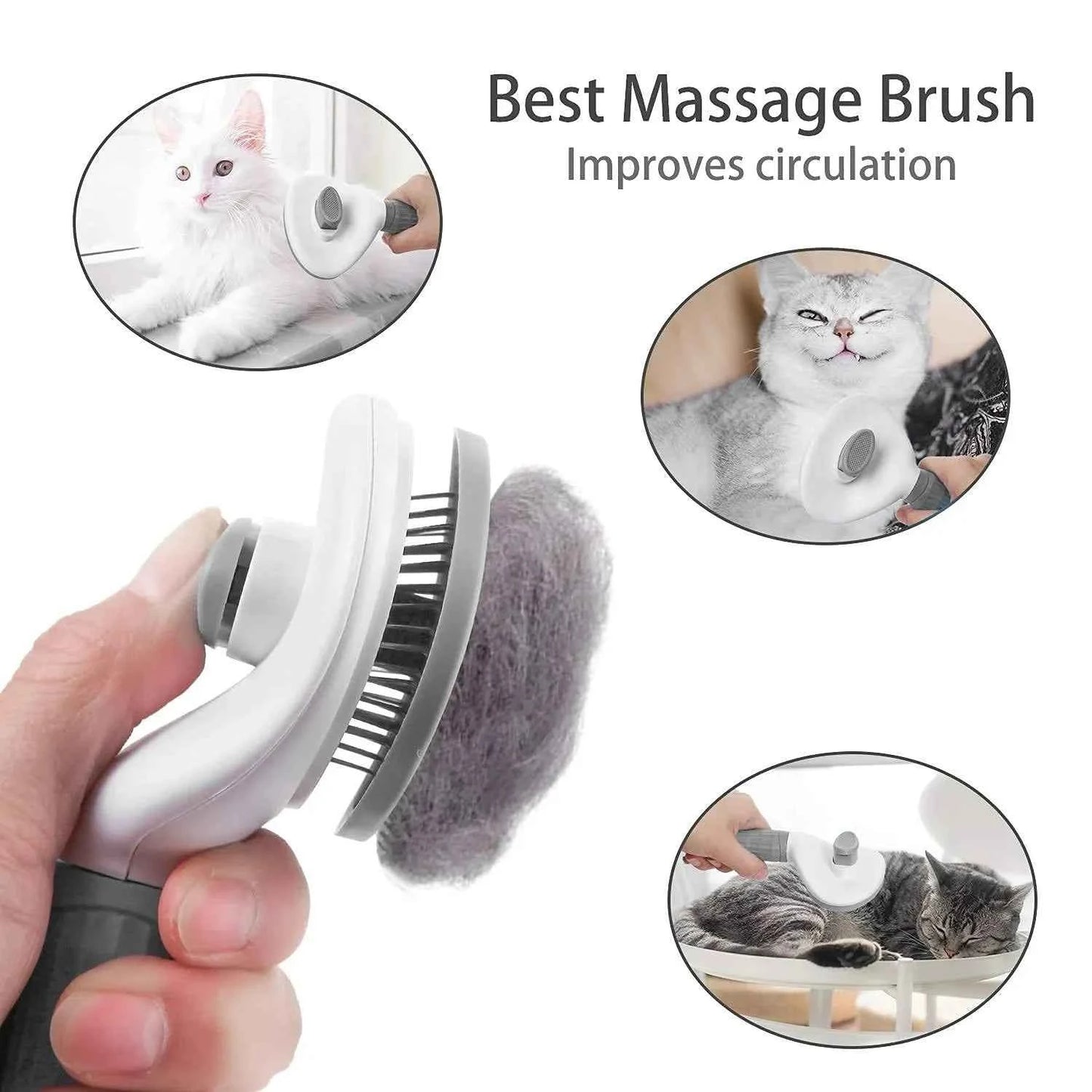 Self Cleaning Pet Dog Brush – Effortless Grooming for Happy Pets
