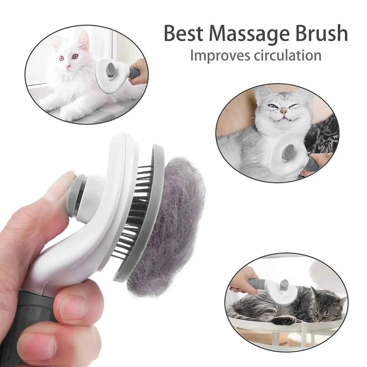 Self Cleaning Pet Dog Brush – Effortless Grooming for Happy Pets
