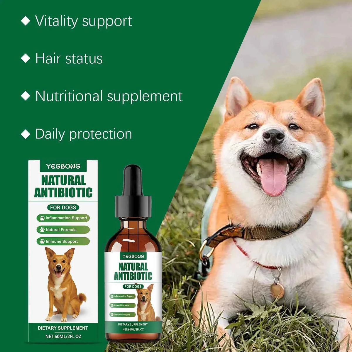 Immune-Boosting Multivitamin for Dogs - Daily Vitality & Skin Comfort in a Gentle 60ml Formula