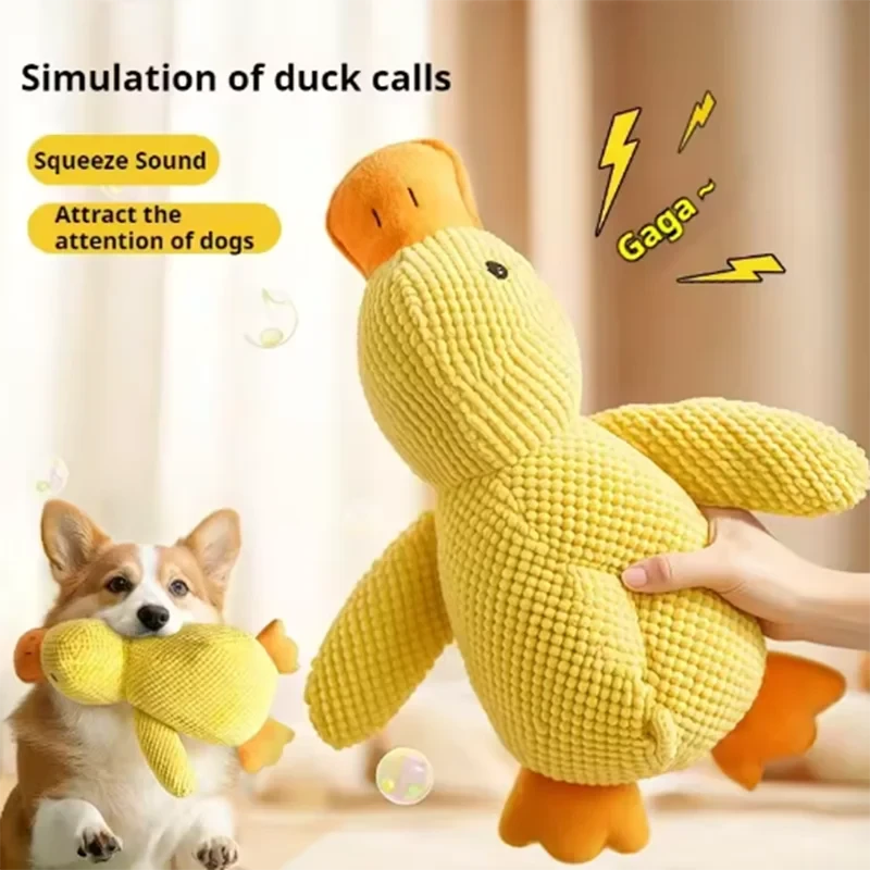 Bite Resistant Dog Toy - Interactive Plush Stomping Duck for Your Playful Pup