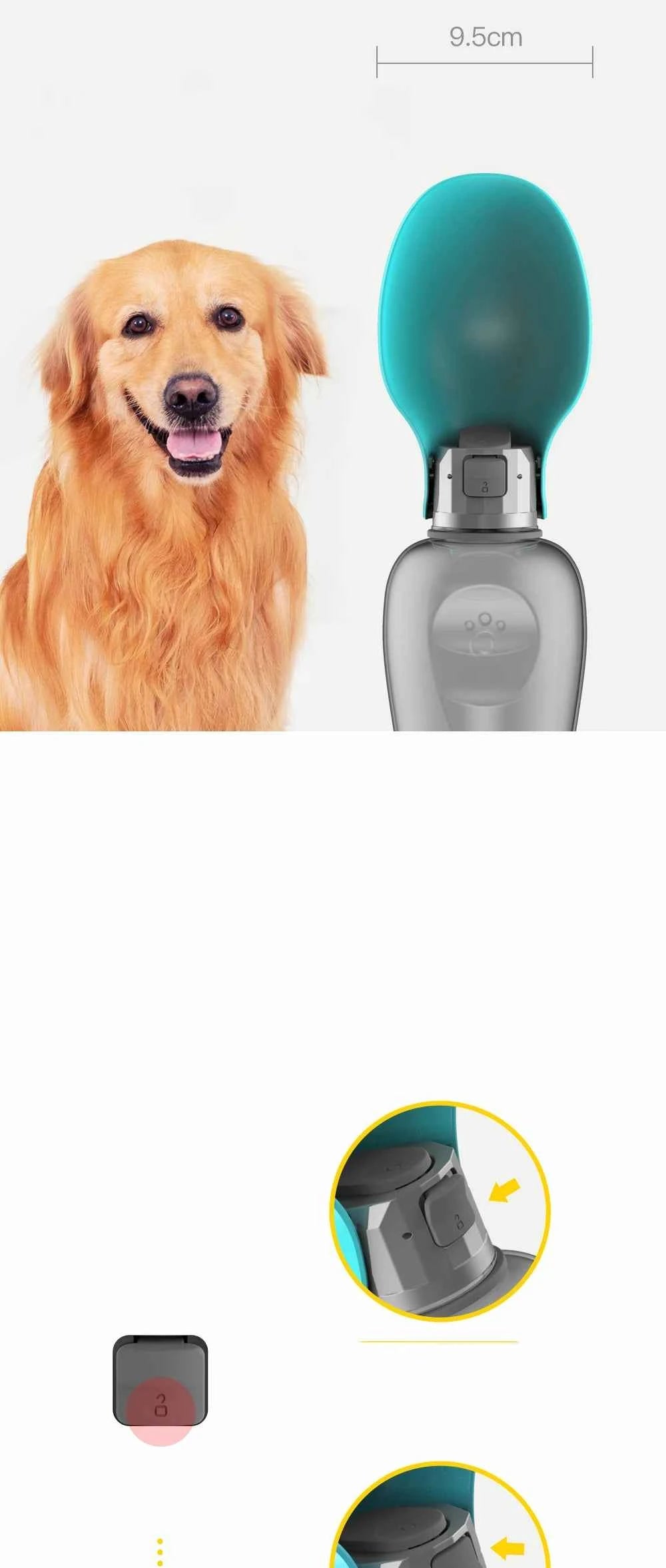 Stay Hydrated on the Go: Portable Dog Water Bottle 800ML for Active Dogs