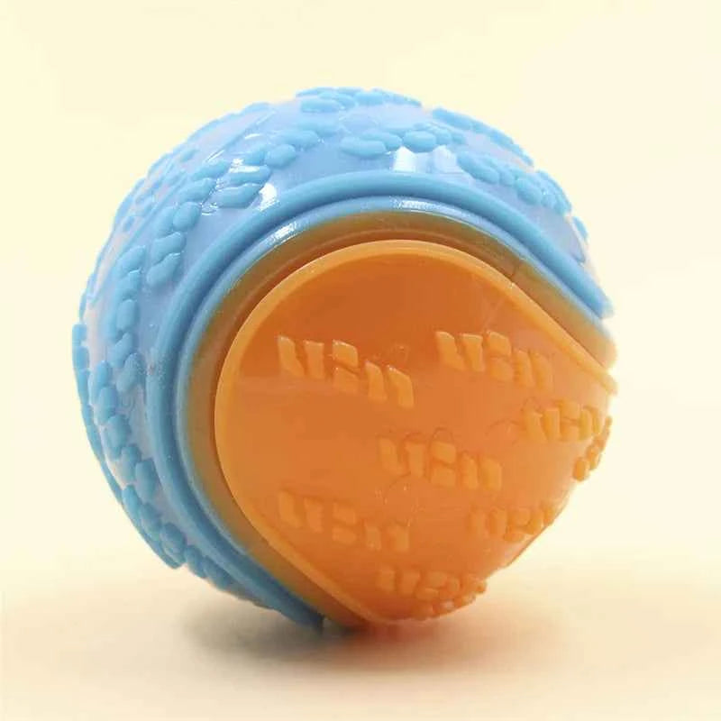 Interactive Dog Toys: Squeaky TPR Ball for Teeth Cleaning and Playtime Fun