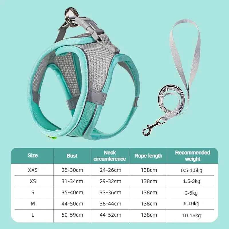 Small Dog Safety Harness - Comfortable & Reflective Pet Vest for Easy Walking