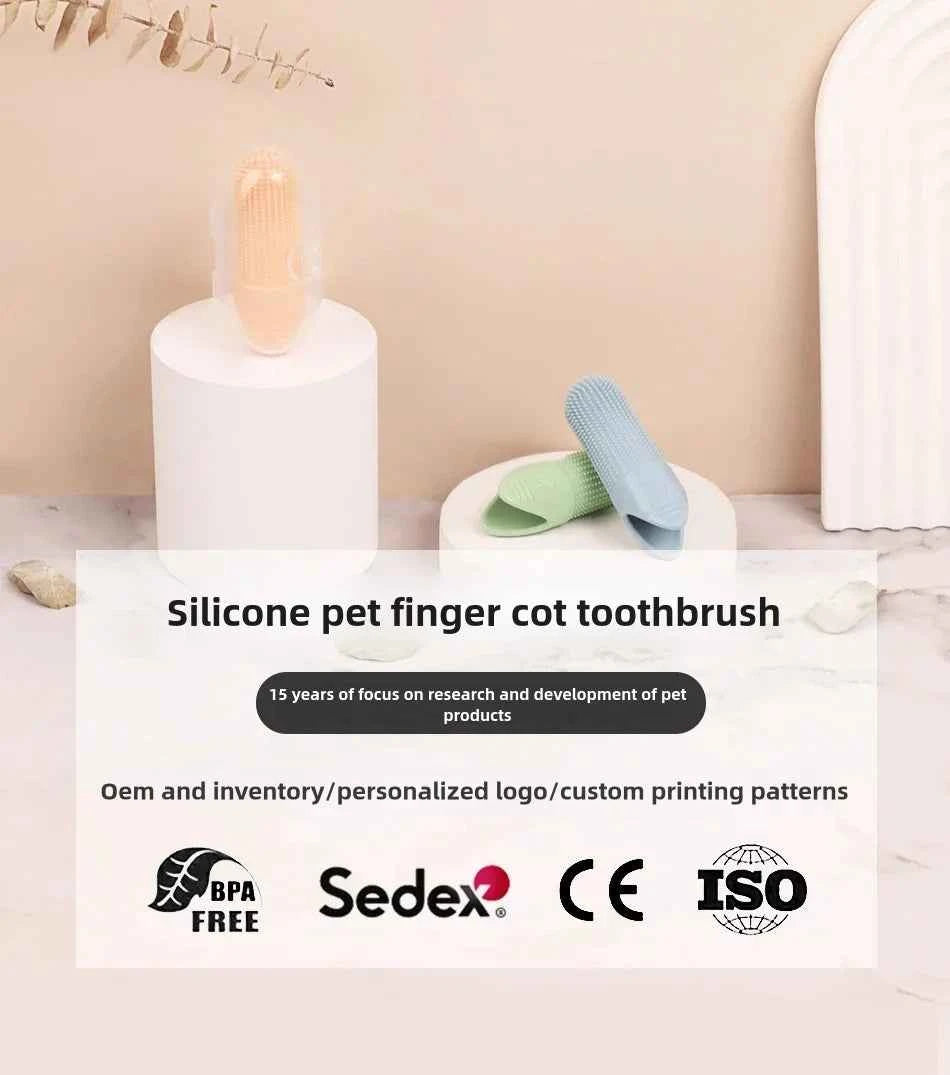 Revolutionary Dog Toothbrush for Dental Care: 360° Cleaning Finger Toothbrush