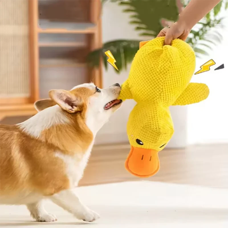 Bite Resistant Dog Toy - Interactive Plush Stomping Duck for Your Playful Pup