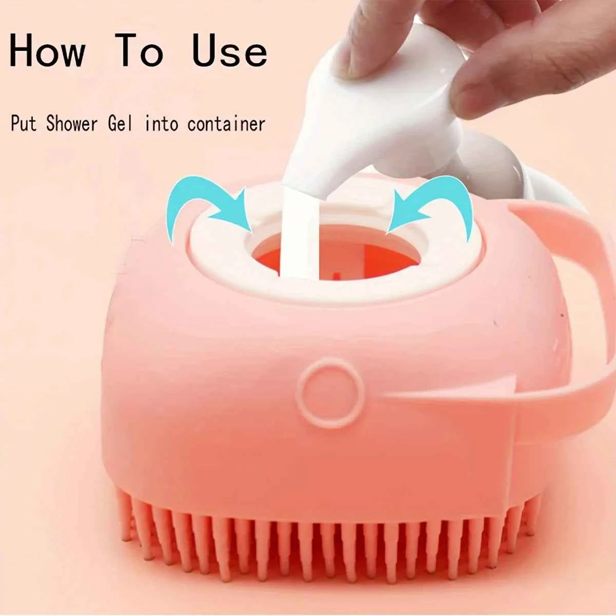 Dog Bathing Brush - Soft Silicone Grooming Tool for Stress-Free Bathing
