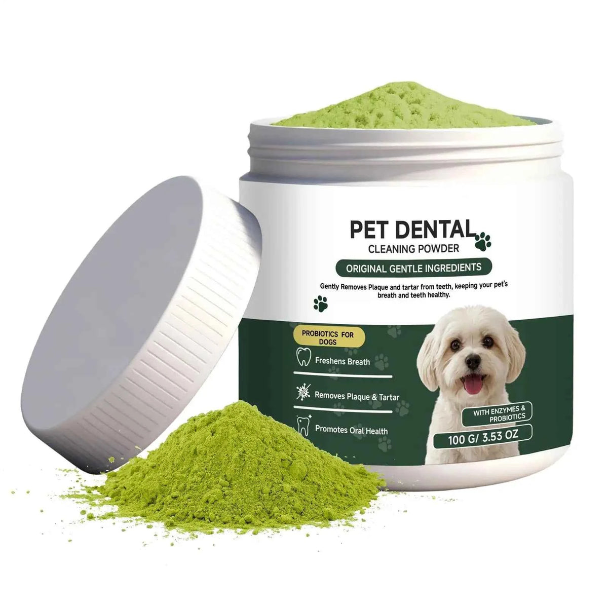 Dog Tooth Cleaning Powder - Effortless Dental Care for Happy, Healthy Pets