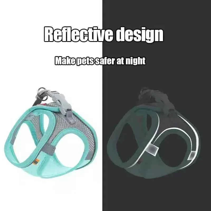 Small Dog Safety Harness - Comfortable & Reflective Pet Vest for Easy Walking