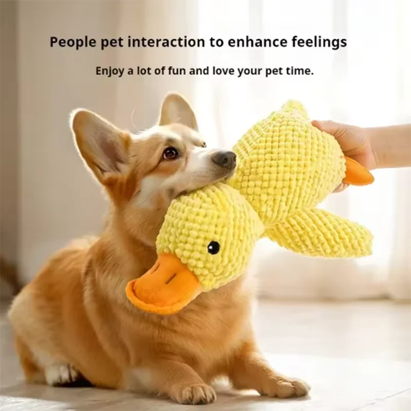 Bite Resistant Dog Toy - Interactive Plush Stomping Duck for Your Playful Pup