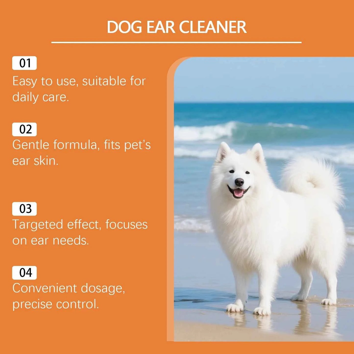 EelJoy Dog Ear Cleaner - Gentle Formula to Eliminate Odors and Relieve Itching